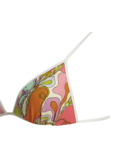 Pucci Orchidee Triangle Bikini Top In Multi