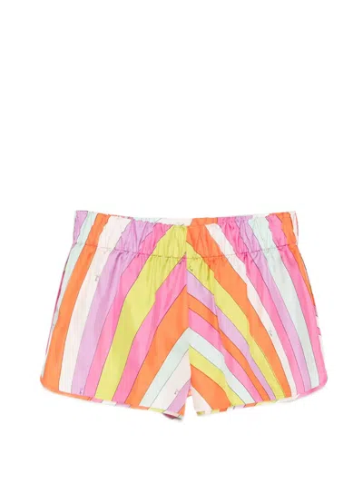 Pucci Iride-print Silk Shorts In Multi