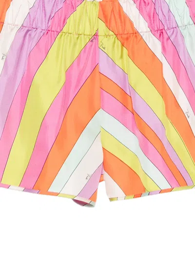 Pucci Iride-print Silk Shorts In Multi