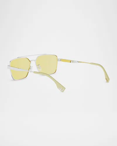 Fendi Sky 57mm Rectangular Sunglasses In Green