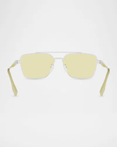 Fendi Sky 57mm Rectangular Sunglasses In Green