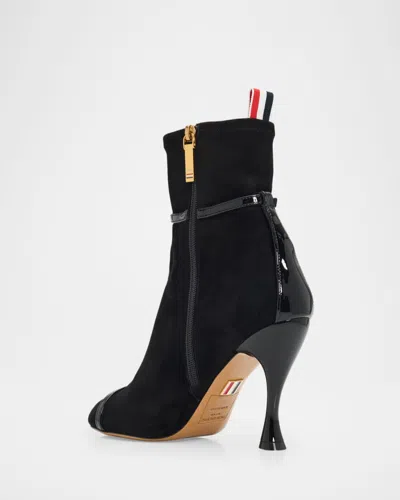 Thom Browne Black Solid Pointed Toe Boots In Black