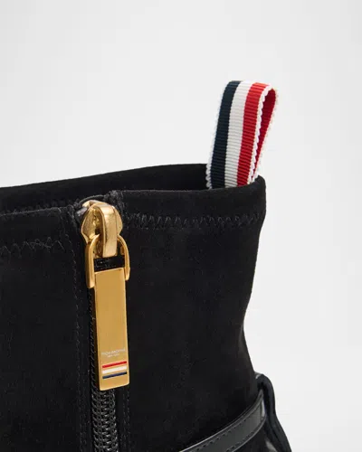 Thom Browne Black Solid Pointed Toe Boots In Black