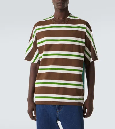 Prada Printed Cotton T Shirt In Multi