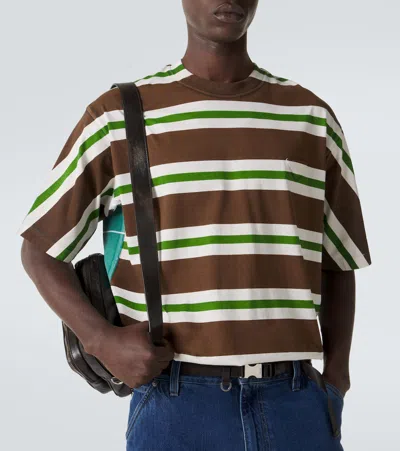 Prada Printed Cotton T Shirt In Multi
