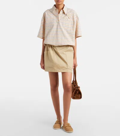 Prada Suede Mules In Brown