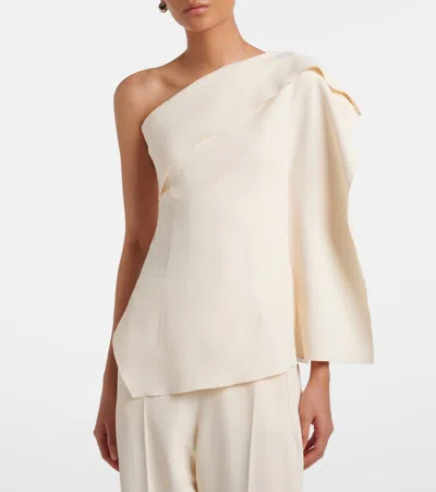 Fforme Lavinia Draped One-shoulder Top In Multi