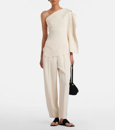 Fforme Lavinia Draped One-shoulder Top In Multi