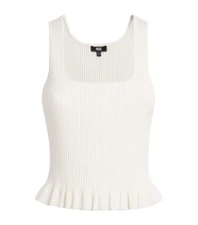 Paige Cotton-blend Bronwyn Tank Top In White