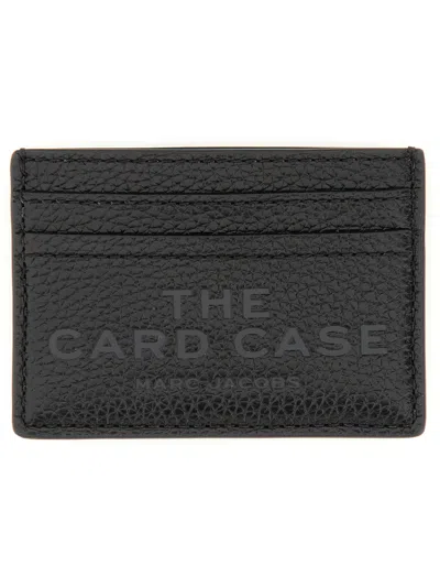 Marc Jacobs Black Card-holder With Embossed Logo In Leather Woman In Black