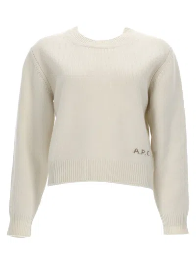 A.p.c. Esther Virgin Wool Crew-neck Sweater In Neutral