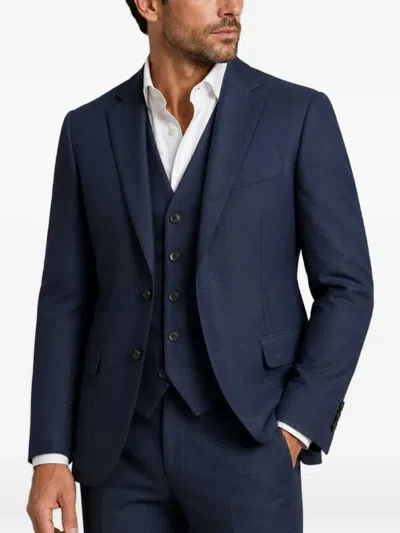 Digel Three-piece Single-breasted Suit In Blue