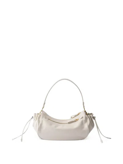 Prada Small Leather Bag In Neutral