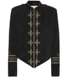 SAINT LAURENT Embellished suede jacket