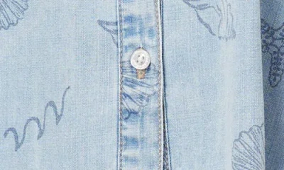 Kensie Easy Button Down Tank In Blue