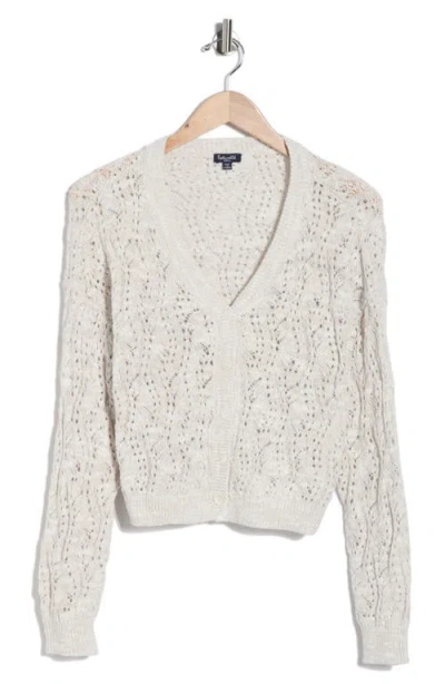 Splendid Beach Shell Button Cardigan In Multi
