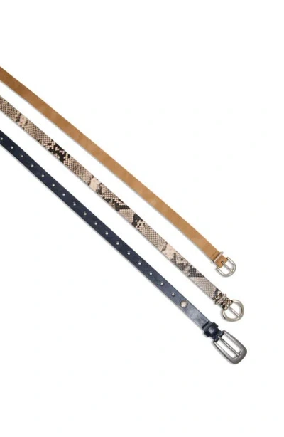 Steve Madden Assorted 3-pack Buckle Belts In Multi