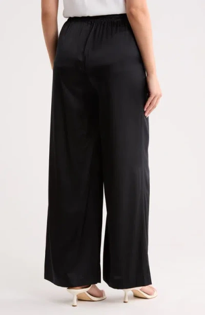 Ag Kayla Stretch Silk Drawstring Pants In Black