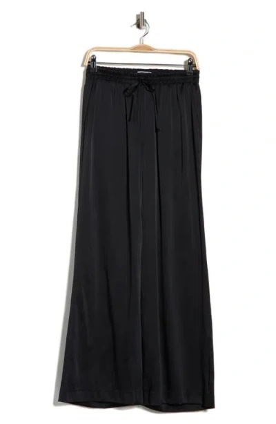 Ag Kayla Stretch Silk Drawstring Pants In Black