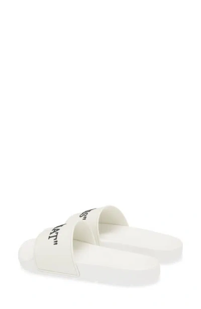 Off-white Graphic-print Flip Flops In White
