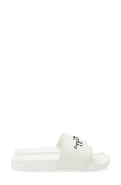 Off-white Graphic-print Flip Flops In White