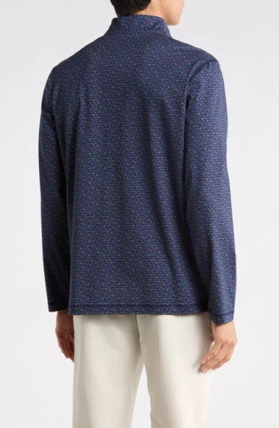 Bugatchi Half Zip Pullover In Blue