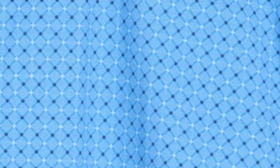 Bugatchi Micro Dot Print Stretch Cotton Short Sleeve Button-up Shirt In Blue