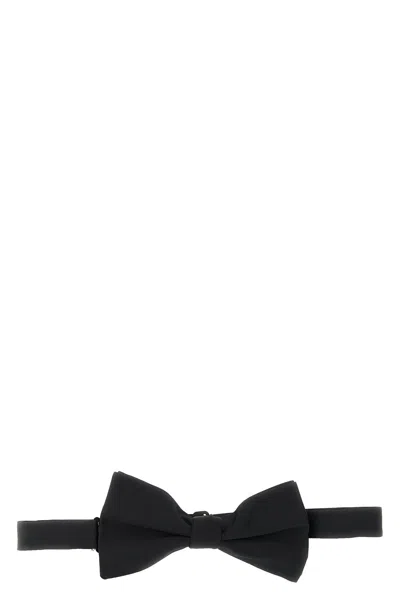 Valentino Black Solid Bowties In Black