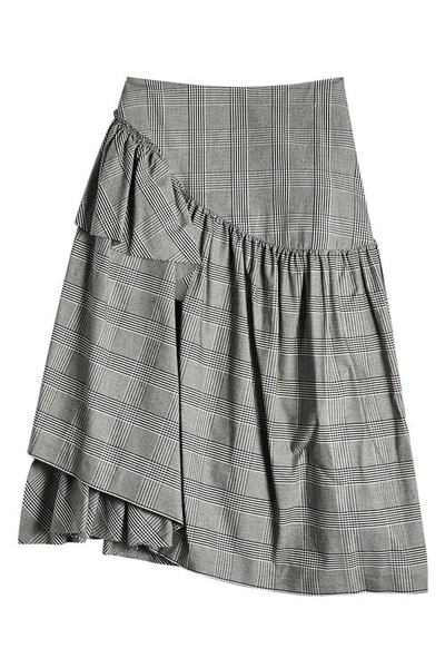 Simone Rocha Midi Skirt With Cotton And Linen In Grey