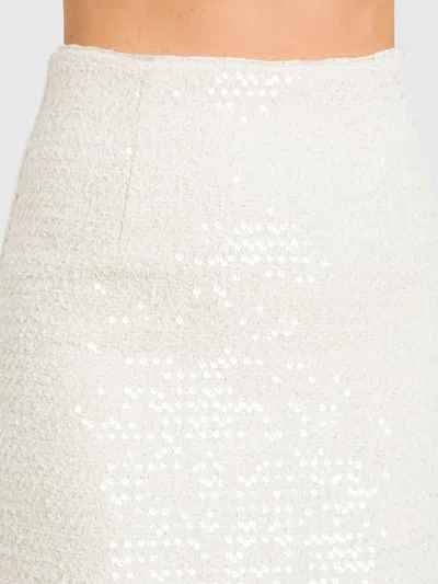 Twinset Polyester Skirt With Sequins In White