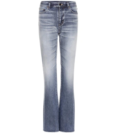 Saint Laurent Flared Jeans In Dirty Vietage Llue