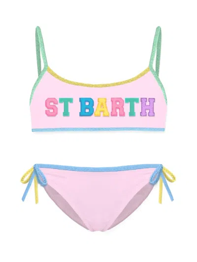Mc2 Saint Barth Logo-patch Bikini In Pink