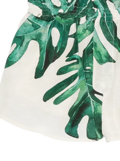 Raquel Diniz Leaf-print Elasticated Shorts In Multi
