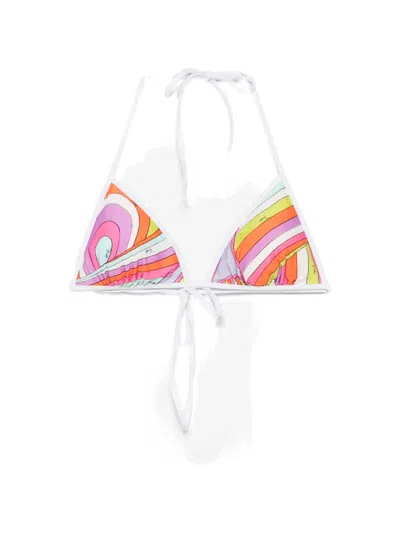 Pucci Graphic-print Triangle Bikini Top In Multi