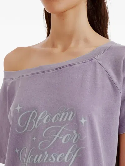 B+ab Drawstring-hem T-shirt In Purple