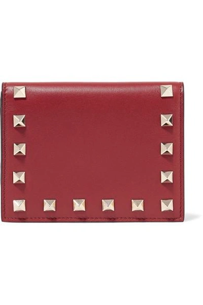 Shop Valentino The Rockstud Leather Wallet