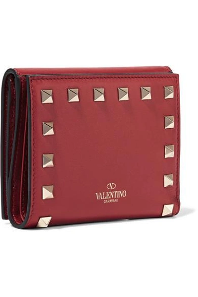 Shop Valentino The Rockstud Leather Wallet