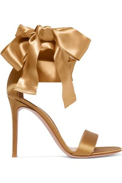 Shop Gianvito Rossi Satin Sandals