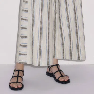 Me+em Textured Stripe Tee Light Cream Multi In Multi