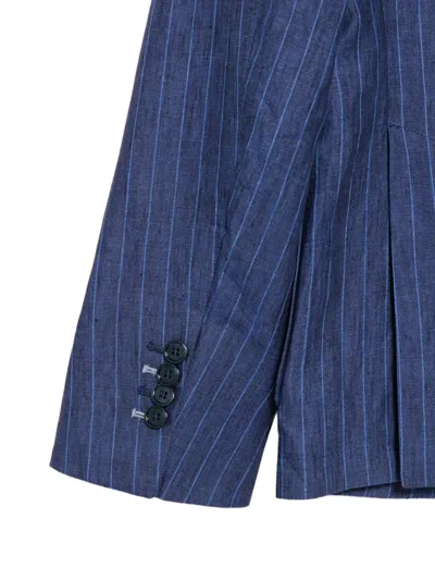 Daniele Alessandrini Pinstripe-pattern Notched-lapel Jacket In Multi