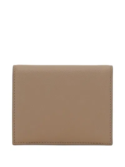 Ferragamo Gancini Compact Wallet In Brown