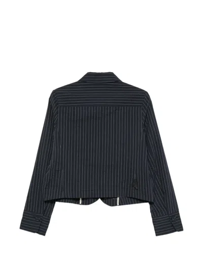 Odeeh Pinstripe-pattern Crystal-embellished Jacket In Multi