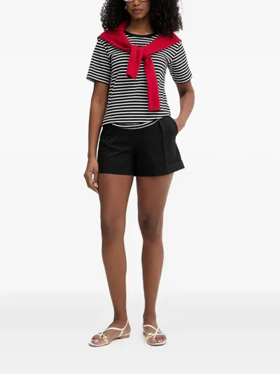Twinset Horizontal-stripe Logo-embroidered T-shirt In Multi