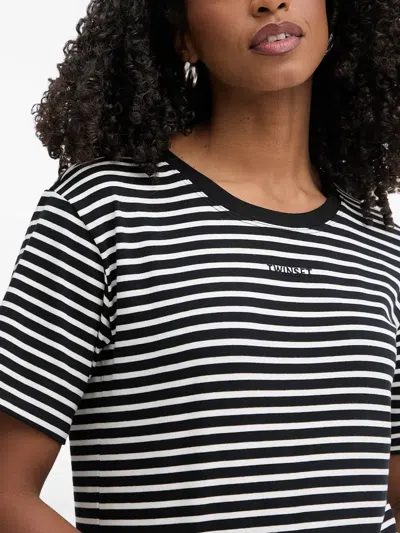 Twinset Horizontal-stripe Logo-embroidered T-shirt In Multi