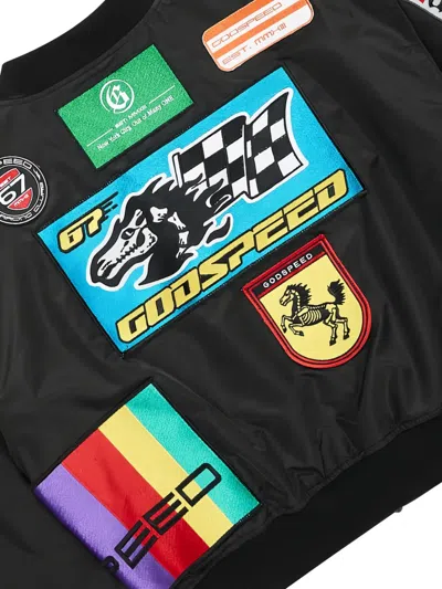 Godspeed Multi-patch Bomber Jacket In Black