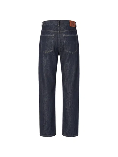Fendi Straight Leg Denim Trousers With Five Pockets In Blue