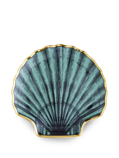 Jonathan Adler Sirena Shell-shaped Plate In Green