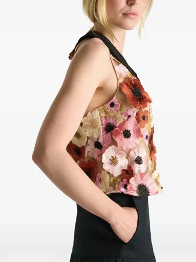 Dorothee Schumacher Blooming Meadow Silk-trimmed Top In Multi
