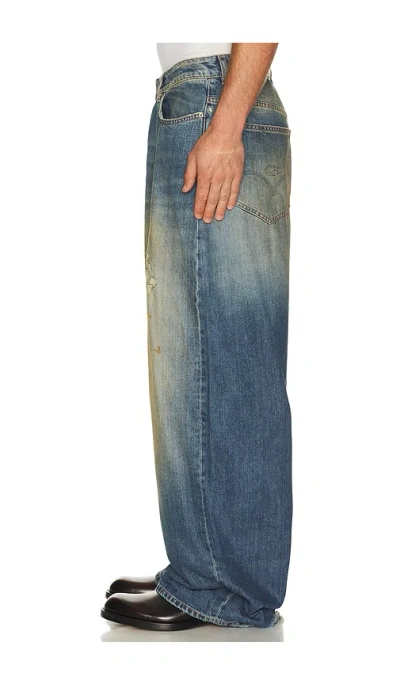 424 Big Daddy Wide-leg Distressed Jeans In Blue