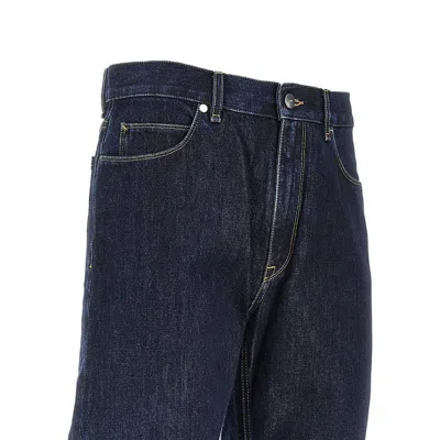 Fendi Dark Wash Regular Fit Jeans In Blue